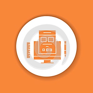 Graphic design courses color glyph icon. Learning basics design