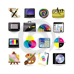 Graphic design icon set