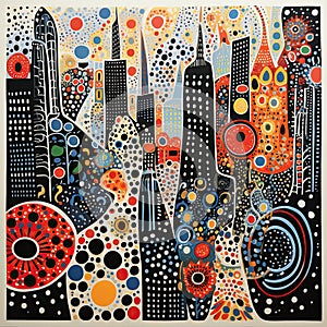 Graphic design New York painting. Created by AI