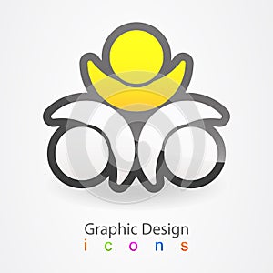 Graphic design people business logo