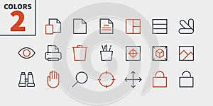 Graphic Design Pixel Perfect Well-crafted Vector Thin Line Icons 48x48 Ready for 24x24 Grid for Web Graphics and Apps