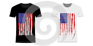 Graphic Design T-shirt with USA and New York Flag and Grunge Texture. USA and New York typography design t-shirts and clothes.