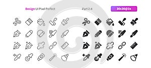 Graphic Design UI Pixel Perfect Well-crafted Vector Thin Line And Solid Icons 30 3x Grid for Web Graphics and Apps.