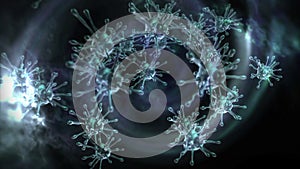 graphic design of Virus Attack on black background