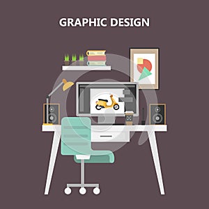 Graphic designer desktop.