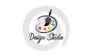 Graphic designer and web design studio tool logo