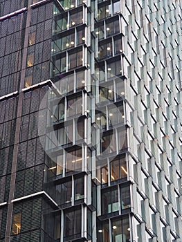 Graphic Detail of Modern Commercial Skyscraper Building