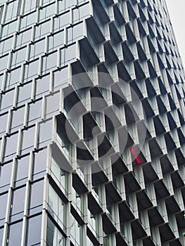 Graphic Detail of Modern Commercial Skyscraper Building