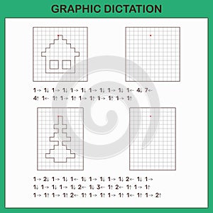 Graphic dictation. Educational games for kids.