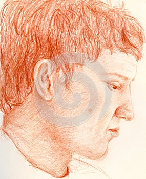 Graphic drawing portrait of a man