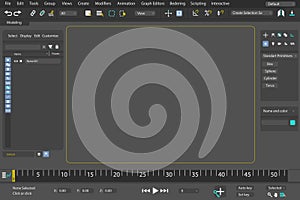 Graphic editor interface background. An editing and drawing toolbar