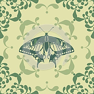 Graphic element with butterfly
