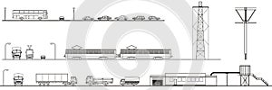 Graphic elements of transport infrastructure