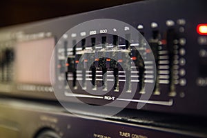 Graphic equalizer controls on an audio system