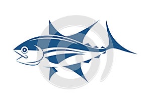 Graphic fish tattoo style, vector