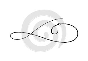 Graphic fishing hook, vector