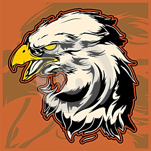 Graphic Head Of A Bald Eagle Mascot Vector Illustration photo