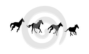 Graphic of horses running logo