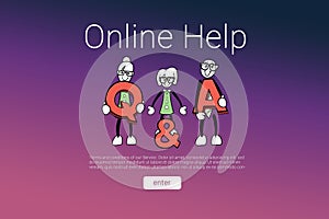 Graphic image of human representations with alphabets