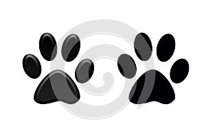 Graphic image of an animal`s paws on a white background