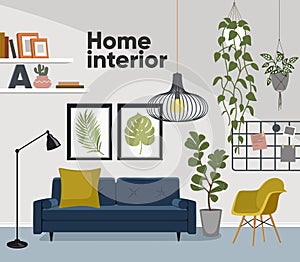 Graphic interior design made in vector format.