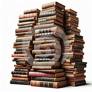 graphic of a large pile stack of vintage old books