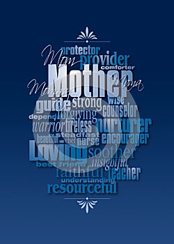 Graphic Mother`s Day word montage