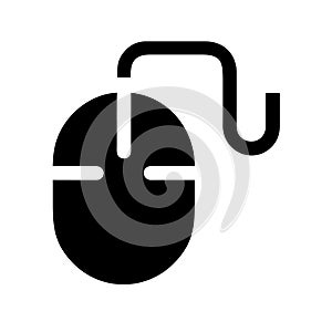 Computer Mouse Icon Depicting Connectivity and Technology