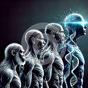 illustration of the evolution of humanity