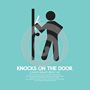 Graphic Of Single Man Knocks on The Door