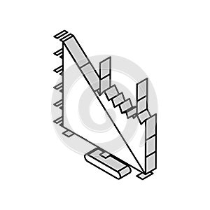 graphic sound vibration isometric icon vector illustration