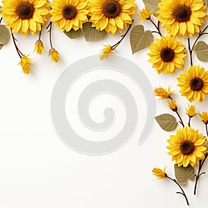 Graphic sunflower border