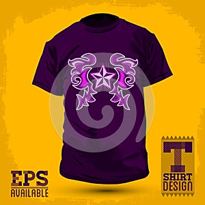 Graphic T shirt design Rockstar Abstract design t shirt photo