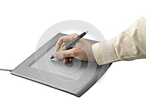 Graphic tablet and hand