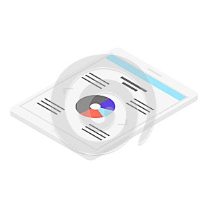 Graphic tablet icon, isometric style