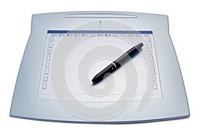 Graphic tablet with pen