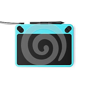 Graphic tablet top view wired