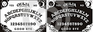 Graphic template inspired by Ouija Board.