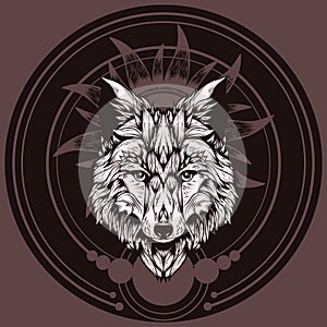 Graphic vector of fox. Illustration for print of t-shirts, mugs, pens, logos, tattoo and other things. hand drawn line