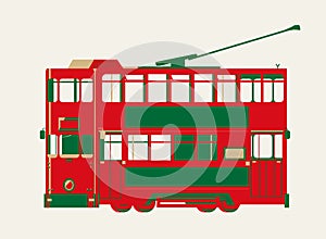 Graphic vector of Hong Kong Tram