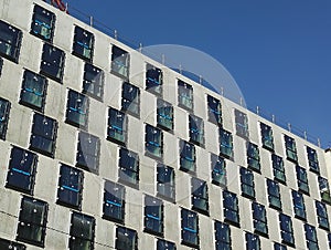 Graphic view of windows on a new building