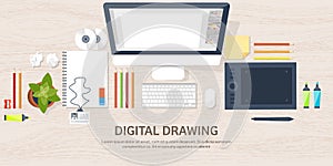 Graphic web design. Drawing and painting. Development. Illustration sketching and freelance. User interface UI. Computer
