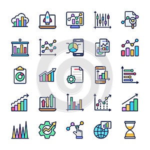 Graphical Analysis Flat Icons Pack