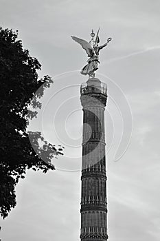 A graphical back view of Victory Column SiegessÃ¤ule, Berlin, Germany Deutschland