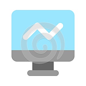 Graphical chart, business analysis, online analytics vector design