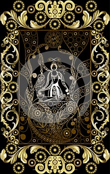 Graphical illustration of a Tarot card 1