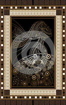 Graphical illustration of a Tarot card 7