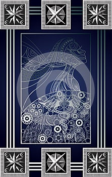 Graphical illustration of a Tarot card 7_2