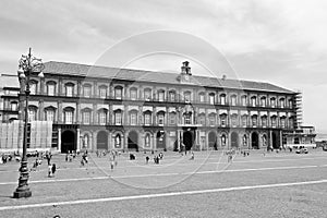 A graphical view of Royal Palace of Naples Palazzo Reale di Napoli on Piazza del Plebiscito, Naples Napoli, Campania, Italy I