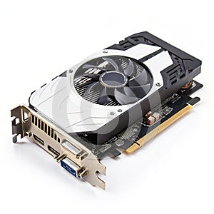 Graphics card isolated on white background